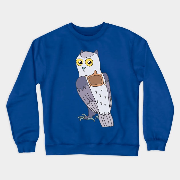 Moonwing the Giant Riding Owl Crewneck Sweatshirt by TealTurtle